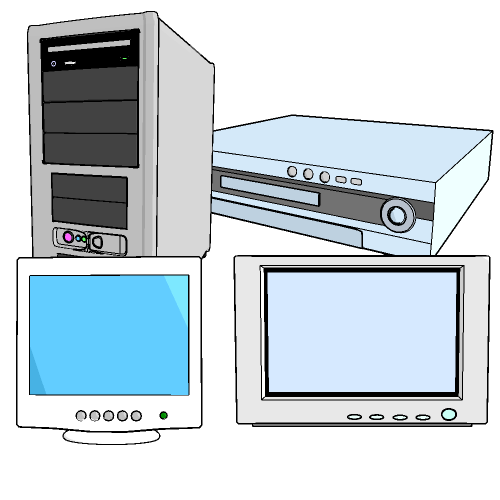 図解：使用される様々な視聴覚機器の種類